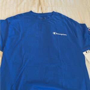 Mens Champion Blue Short Sleeve Tee